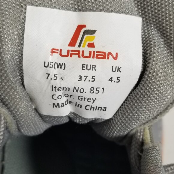 Furuian 7.5 Womens Steel Toe Tennis Shoe Trainer Activewear Athletic Shoes Gray - Picture 12 of 13